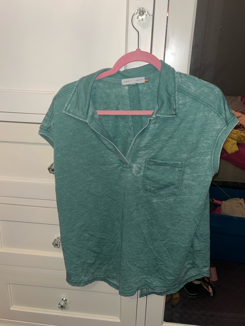 jane & dalency brand Green Short-Sleeve Polo Tee
